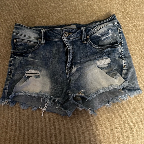 SPECIAL A Distressed Denim Shorts - Picture 1 of 2